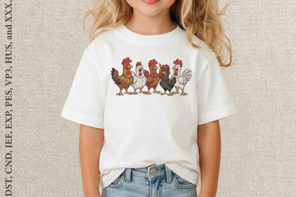 Funny Chicken Embroidery Design Files