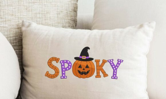 Spooky Halloween Pumpkin Embroidery File