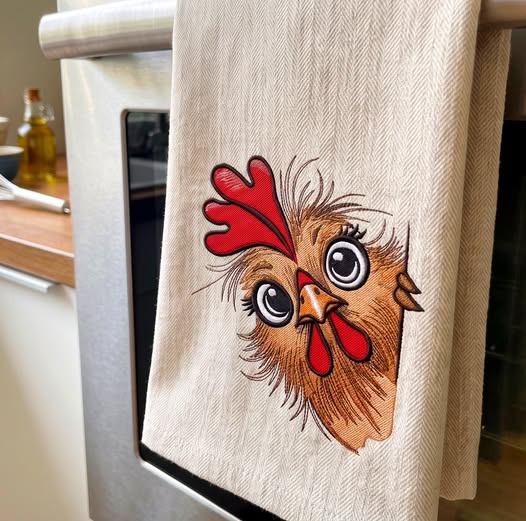 Curious Chicken Peeking Embroidery Files