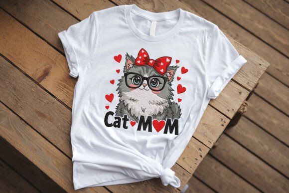 Cat Mom Design Embroidery Files