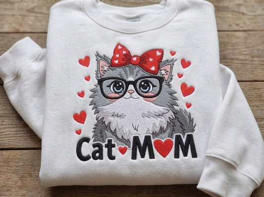 Cat Mom Design Embroidery Files