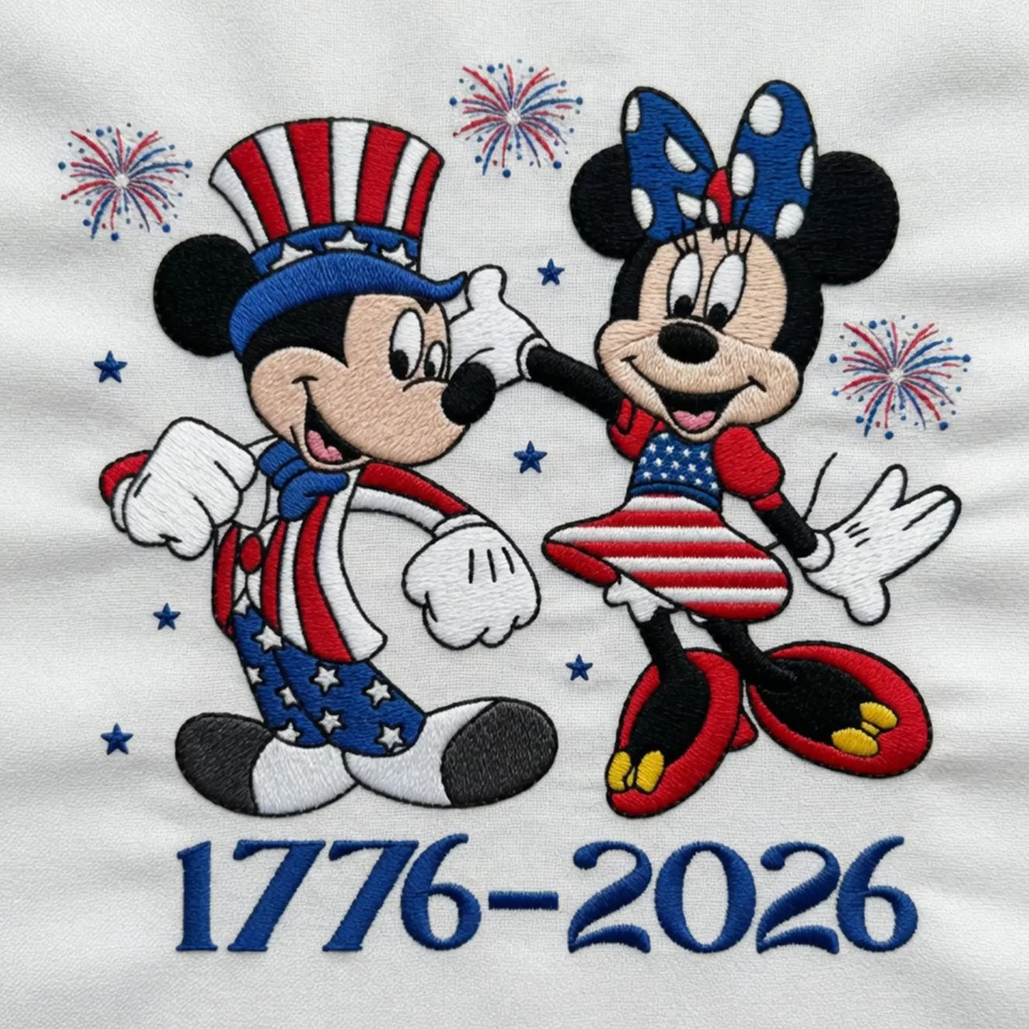 USA Mickey Minnie Design Embroidery Files
